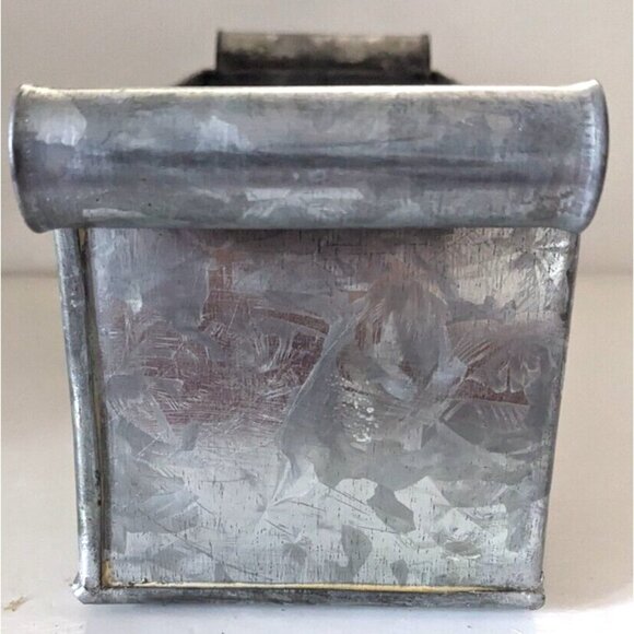 Hand Painted Signed Floral Galvanized Metal Box Planter Home Decor Farmhouse - Picture 8 of 9